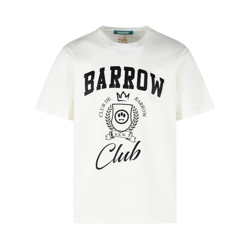 Barrow White Cotton T-Shirt Men